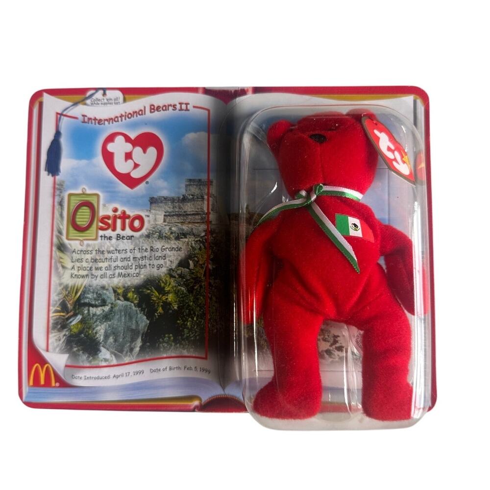 Osito The Bear 1999 McDonald’s International Bears II TY Beanie Babies W/ Error
